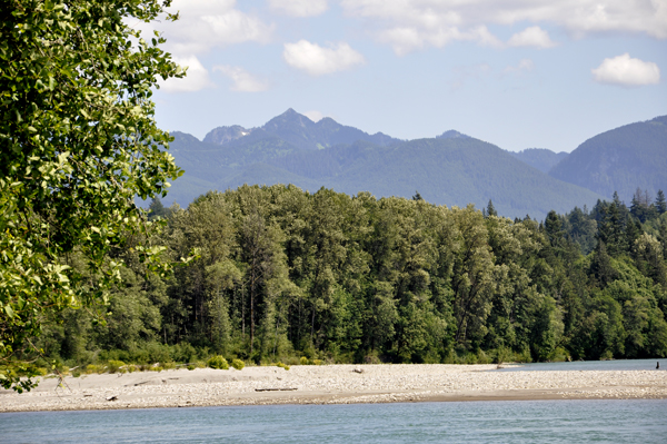 river, ssand and mountains